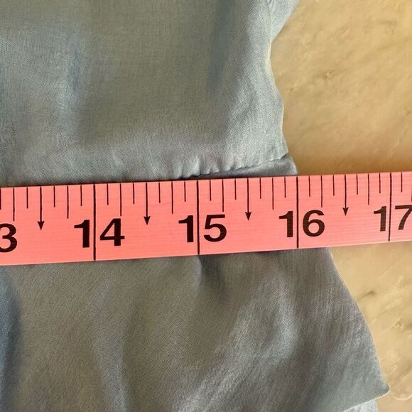 Dorothee Schumacher 100% silk satin V-neck button-down front tiered ruffles sz S - Picture 8 of 10